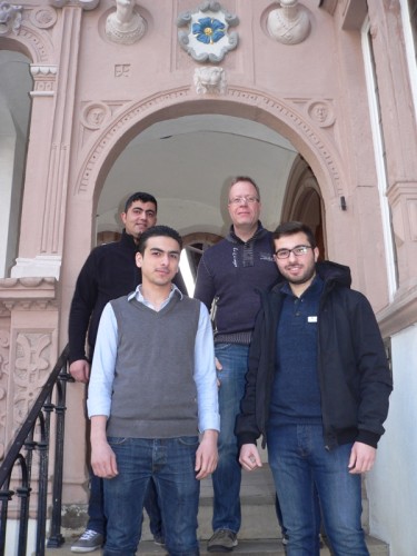 Foto von links: Mustafa Nahso, Mohamad Al Taleb, Thomas Lenniger und Maher Abdeen