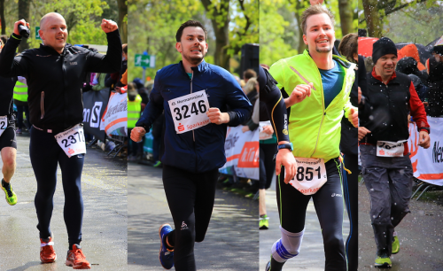 Es ist geschafft! Zieleinlauf von Kai Roski, Alexander Riegler, Oliver Klocke und Stefan Arning