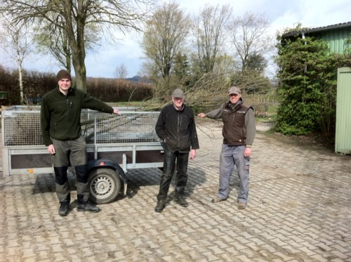 v.l. Johannes Böke (Jäger), Eike Stock (Heringleiter), Ralf Eickermann (Baumschule Eickermann)