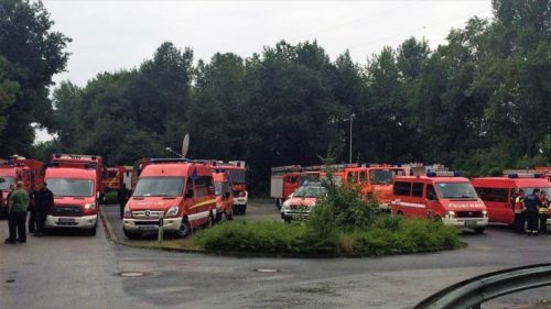 Einsatzkräfte aus Oerlinghausen vor Ort.