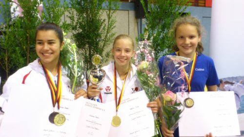 Das Foto zeigt die erfolgreichen Jugendlichen: Andreina Knoke, Angelina Krüger und Celine Dux (v.l.).