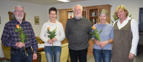 von links :Friedrich Meier-Böke, Birgit Gilke, Willi Slotta ( 1.Vors.) Conny Rehse, Annette Brüning ( stellvertretende Vorsitzende)